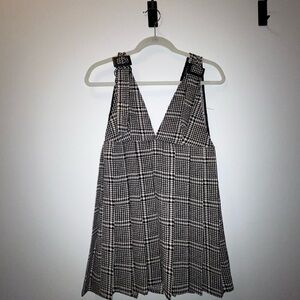 Zara Plaid Buckle Strap Dress